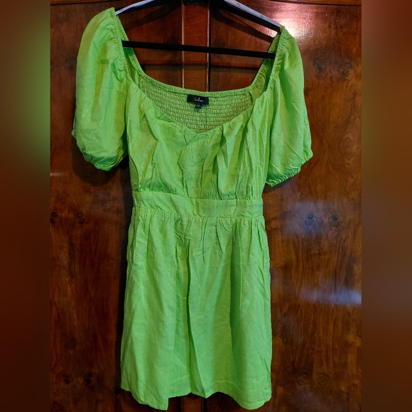 NWT Lulus green mini dress lrg - Picture 1 of 4